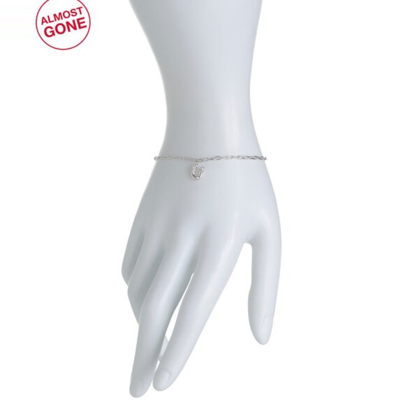 KENDRA SCOTT Silver Silver Crystal Letter U Bracelet - Picture 2 of 2